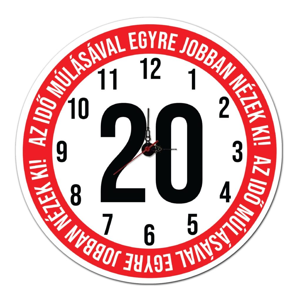 20. szülinapi ajándék - sebességkorlátozó fali óra - szülinapi ajándékok