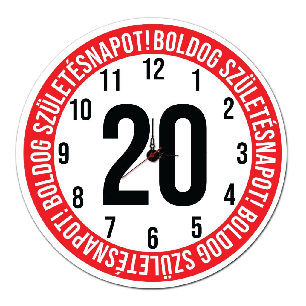20. szülinapi ajándék - sebességkorlátozó fali óra - szülinapi ajándékok