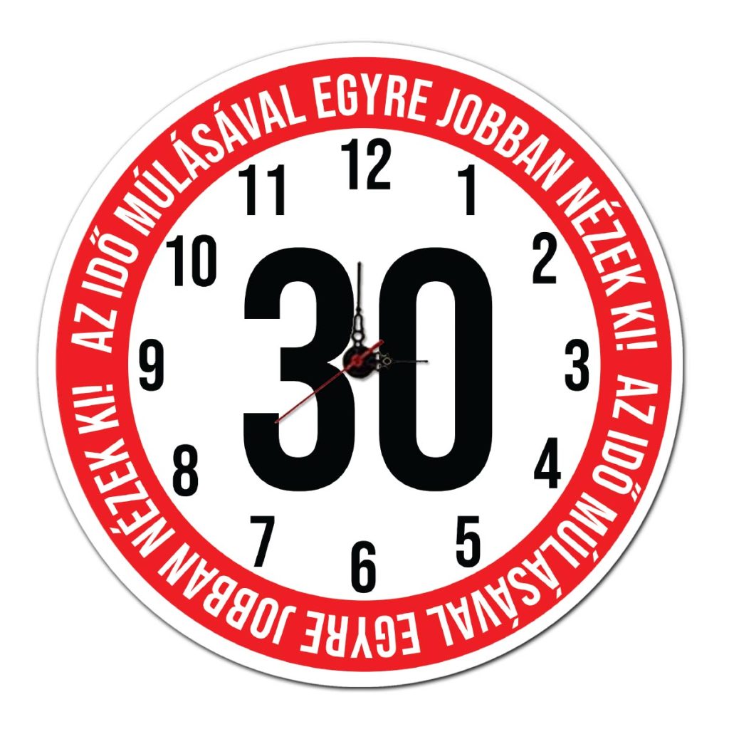 30. szülinapi ajándék - sebességkorlátozó fali óra - szülinapi ajándékok