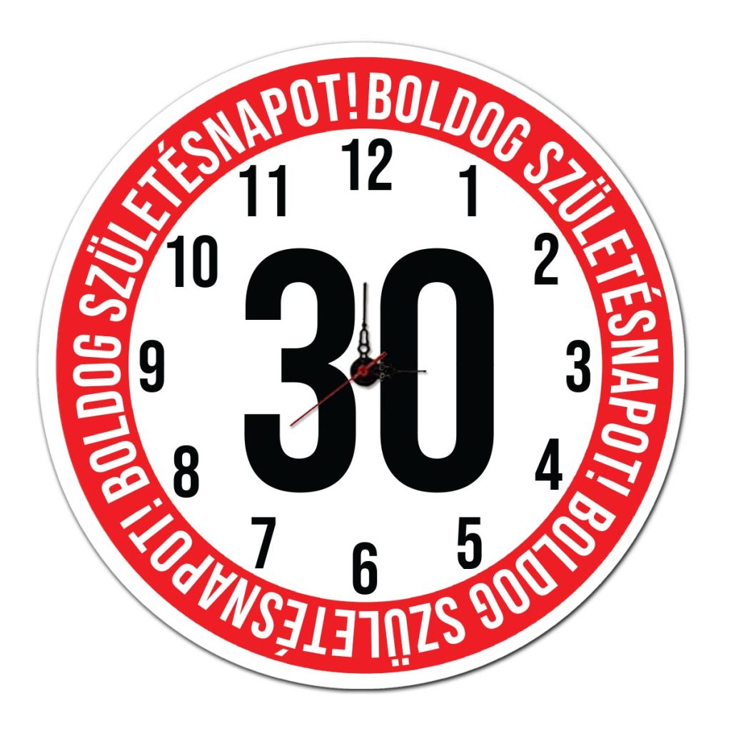 30. szülinapi ajándék - sebességkorlátozó fali óra - szülinapi ajándékok