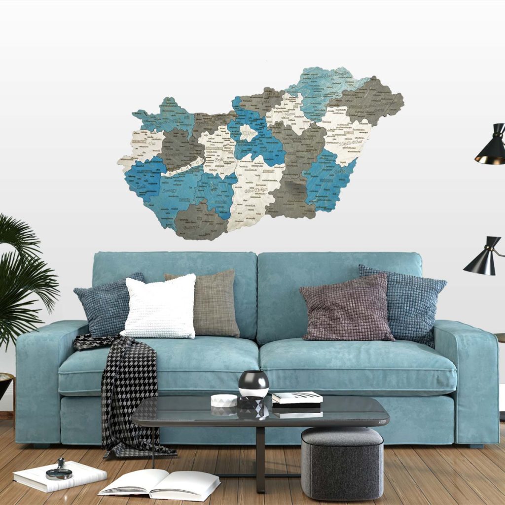 3d magyarország térkép falra - puzzle - fa hungary puzzle